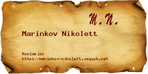 Marinkov Nikolett névjegykártya